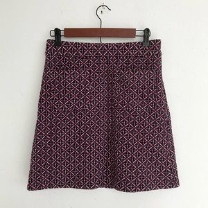 Loft Petite Cotton Plaid Pocket A-line Skirt